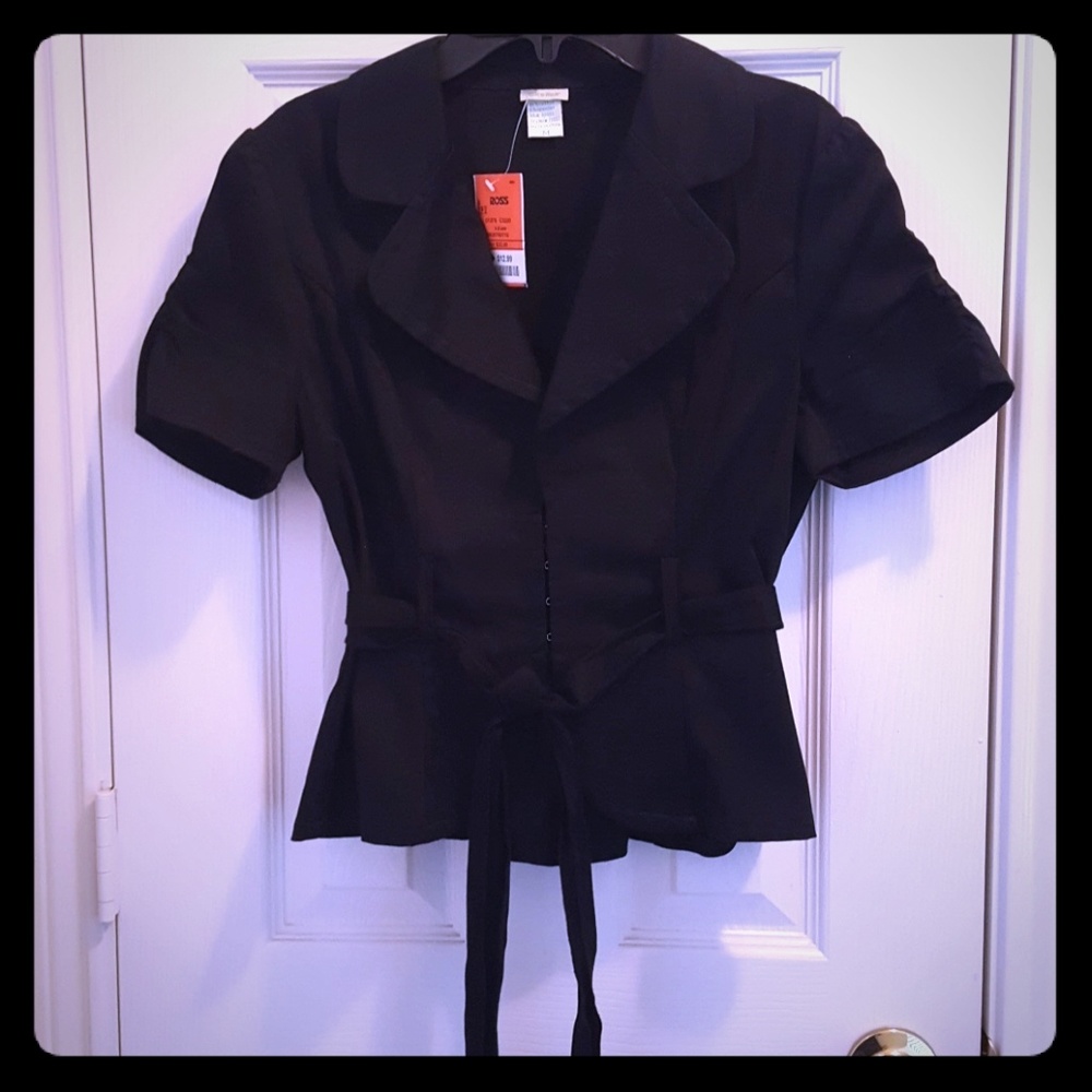 NWT Black Cotton Jacket, Size M
